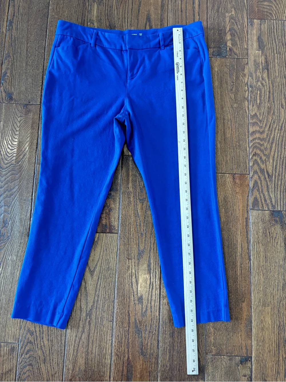 Old Navy Pixie Ankle Pants Blue | Mid Rise Stretch Work Pants | Size 14 - Picture 9 of 10